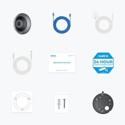 IP камера Reolink Fisheye Series W520, 6MP, Wi-Fi, црна