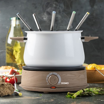 Сет за фондју DOMO DO736F, 2L, 1500W, бел