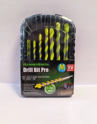 Set stërvitor Hammersmith Drill Bit Pro, 7 copa, karabit tungsteni, i verdhë