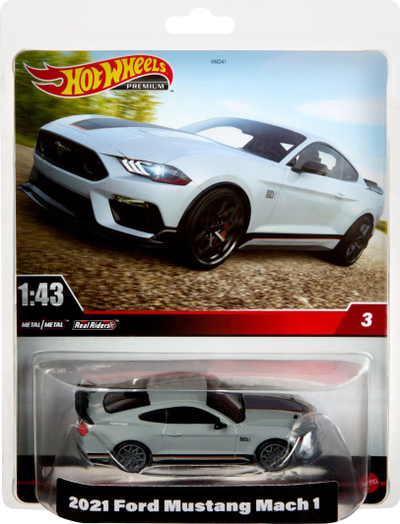Makina lodër Mattel Hot Wheels Ford Mustang Mach 1, skala 1:43, metal, gri