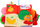 Libër lodër prej cope Fruit Serie, sensory, për foshnja, shumëngjyrësh