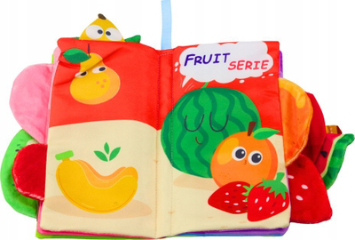 Libër lodër prej cope Fruit Serie, sensory, për foshnja, shumëngjyrësh