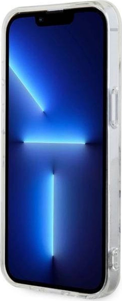Mbulesë telefoni Guess Marble MagSafe për iPhone 14, PC TPU, e bardhë