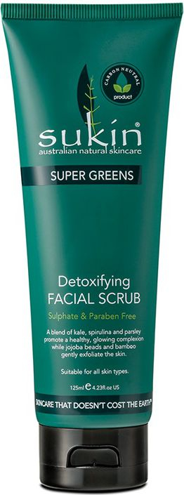 Skrab fytyre Sukin Super Greens Detoxifying, 125ml