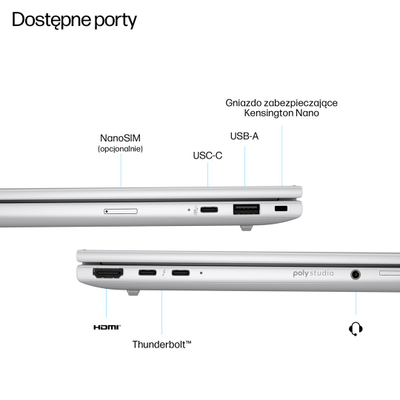 Laptop HP EliteBook 8 G1i, 16\", Intel Core Ultra 5, 24GB RAM, 512GB SSD, сребрен