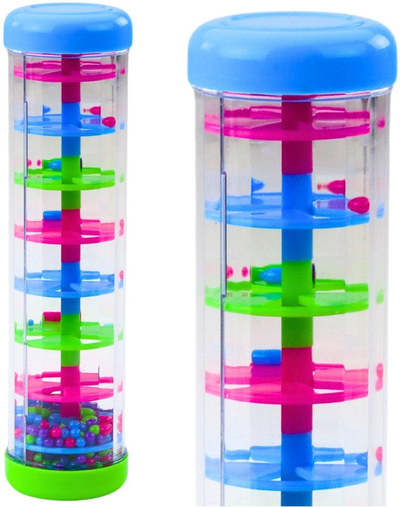 Lodër shqisore Lean Sensory Tube 57130, 20 cm, me toptha shumëngjyrëshe, transparente