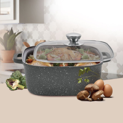 Tengere alumini Maestro, 28cm, 8L, me kapak