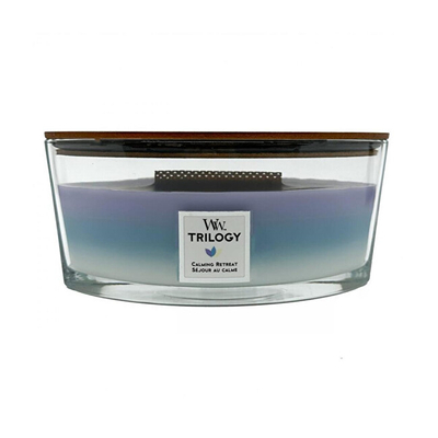 Qiri aromatik WoodWick Trilogy Calming Retreat, 453.6 g