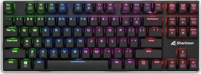Tastierë gaming Sharkoon PureWriter TKL RGB, mekanike, pa numpad, e zezë