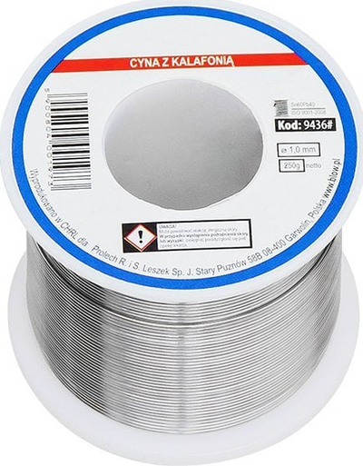 Tel saldimi me fluks FixPoint Sn60Pb40, 1mm, 250g, argjend