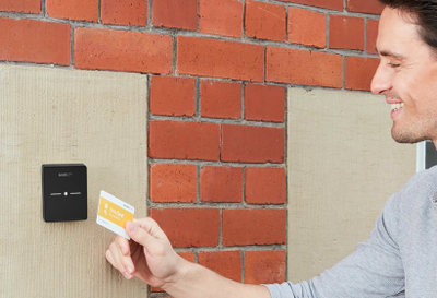 Kartë identiteti Reiner SCT timeCard DES EV2, RFID, set me 50 copë, bardh me të verdhë