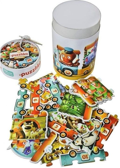 Puzzle edukative Puzzlika 13050 Train, 20 copa, 94 cm, shumëngjyrëshe
