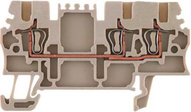 Модуларна клема Weidmuller 3-спроводничка 1775530000, 1.5mm², за DIN шина, беж