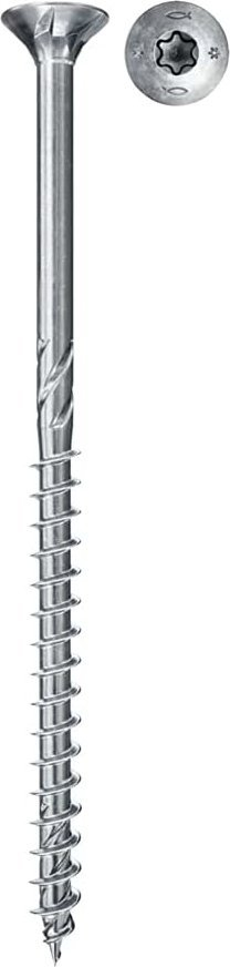 Vida për dru Fischer Power-Fast II 670374, 5x45 mm, profil T, 200 copë, ngjyrë argjendtë