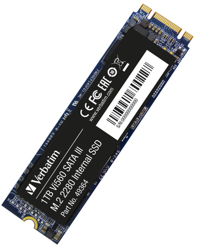 Внатрешен SSD Verbatim Vi560 S3 M.2, 1TB, SATA III, црн