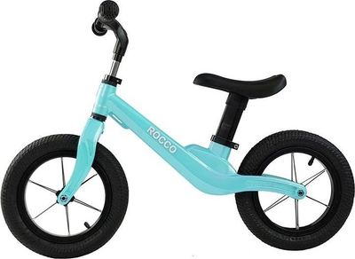 Biçikletë balancuese Lean Toys Rocco, rrota 12", kornizë magnezi, blu Candy