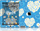 Skin mbrojtës Nexgen Skins Hearts and Daisies 3D për iPad 2 3 4, set përpara dhe mbrapa, blu e hapur