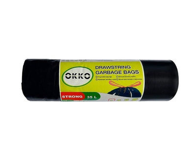 Qese plehrash Okko Forte, 35L, 15 copë, të zeza