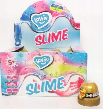 Lodër slime Lovin Hand Gum, masë antistres 120g, metalike, ngjyrë floriri