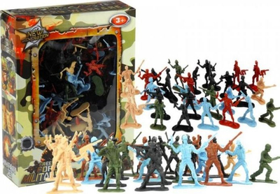 Set lodrash ushtarake Large Military Soldier Set Army, 80 figura, 4.5 cm, shumengjyrësh