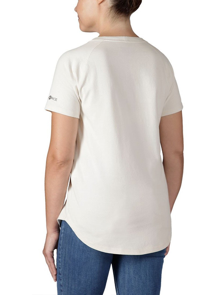 Bluza Carhartt Force për gra, mëngë të shkurtra, përditshme, ngjyrë bezhë Malt, L