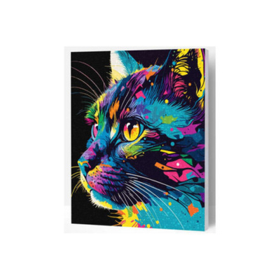 Set kreativ diamond art SPLAT PLANET Mace, kanavacë 30x40cm, shumëngjyrëshe