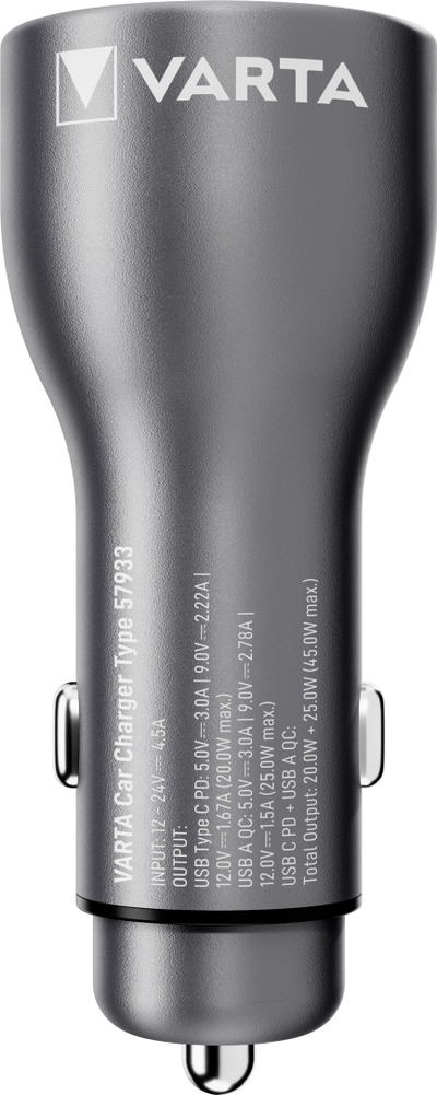 Karikues makine Varta 57933101111, 45W, 2x USB USB C Power Delivery, i zi