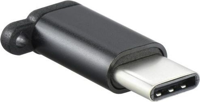 Adapter USB në USB-C microUSB PA 30, për karikim edhe për të dhëna, i zi