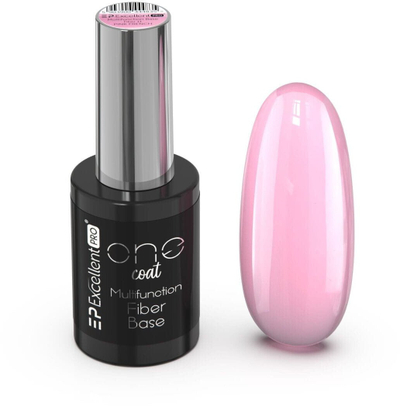 Bazë për thonj Excellent PRO One Coat Fiber Base Pink French 11g, rozë