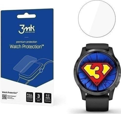 Folie mbrojtëse 3MK ARC Garmin Vivoactive 4S, Fullscreen, transparente