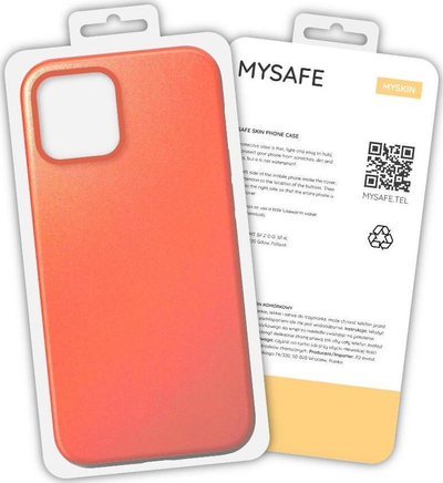 Kapak telefoni Mysafe Skin Case për iPhone 13 Pro Max, i tejdukshëm, portokalli