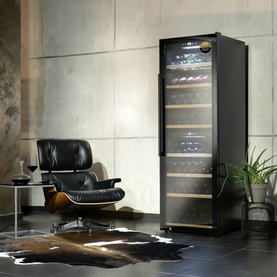 Frigorifer vere CASO WineExclusive 180 Smart, 180 shishe, dy zona temperature, i zi