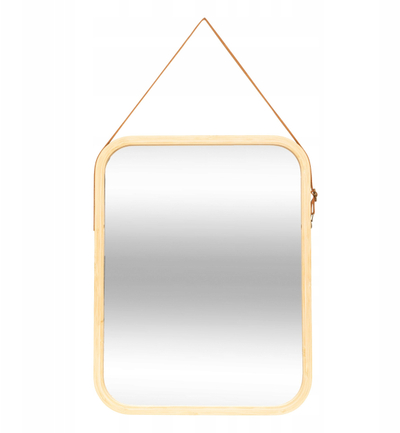 Pasqyrë banjoje 5five Simply Smart LOFT on Strap, 35 x 45 cm, murale, e zezë
