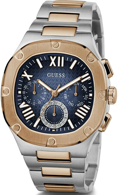 Orë dore për meshkuj Guess Headline GW0572G4, e argjendtë/artë
