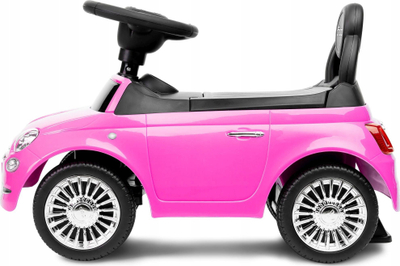 Makinë lodër shtytëse Fiat 500, ride on, me tinguj, rozë