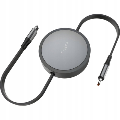 Kabllo rrotulluese USB C FIXED Retractable, 1m, PD 100W, gri