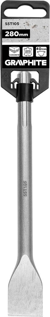 Dлето графит SDS Max, рамно, 40 x 18 x 280 mm