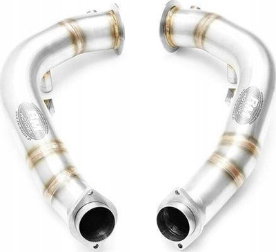 Downpipe BMW N63 S63 N55, 76mm, çelik inox, i argjendtë