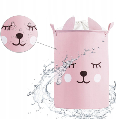 Shportë organizuese Lockable Bear XL, 43L, pambuk canvas, rozë