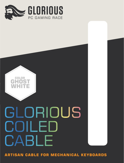 Kabllo USB Glorious GLO-CBL-COIL, USB-A me USB-C, 1.36 m, e bardhë