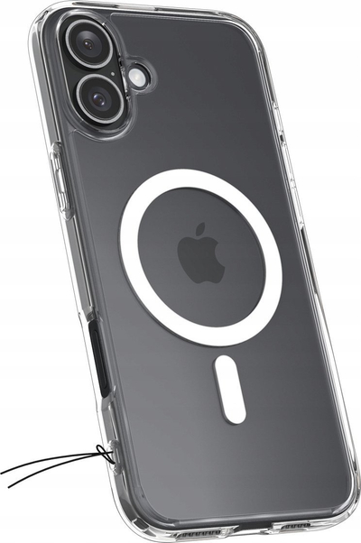 Mbulesë telefoni Spigen Crystal Hybrid MagSafe për iPhone 16, transparente, me unazë të bardhë