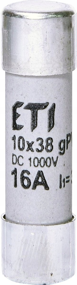 Siguresë cilindrike PV ETI CH10x38 gPV, 16A, 1000V DC, paketim 40 copë