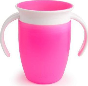 Gotë trajnimi Munchkin Miracle 360, 207ml, me doreza, rozë