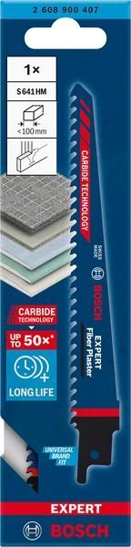 Teh sharrë reciproke Bosch EXPERT Fiber Plaster S641HM, për fibër çimento dhe gips, karabit