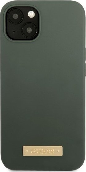 Kapak telefoni Guess GUHMP13MSBPLA, për iPhone 13 6.1", silikon, MagSafe, jeshile khaki