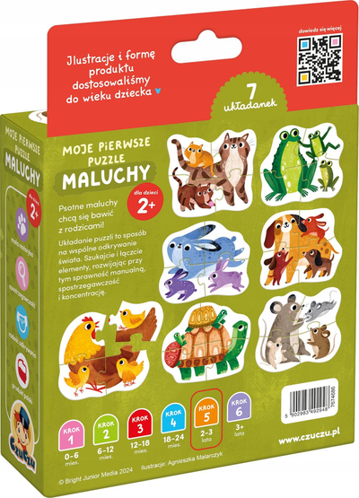 Пазл за деца CzuCzu My First Puzzles Toddlers, едукативен сет, разновидни бои