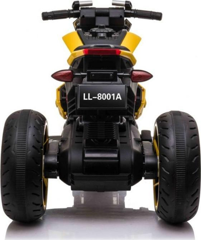 Moto elektrike për kalamaj Future Motor Yellow, 12V, dy motorë, e verdhë