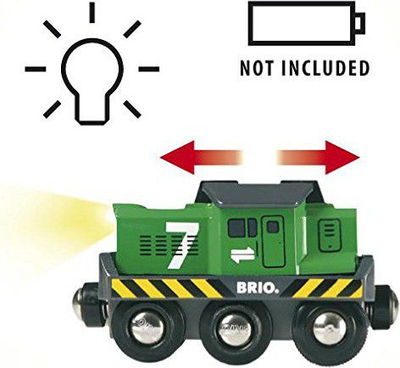 Lodër tren Brio Battery Locomotive 33214, me bateri, mbi 3 vjeç, shumëngjyrëshe