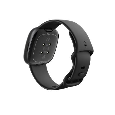 Ora inteligjente Fitbit Versa 4, GPS, monitorim rrahje zemre, e zezë grafit