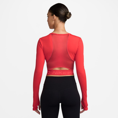 Bluzë sportive Nike Pro Dri-FIT, me mëngë t’gjata, e kuqe